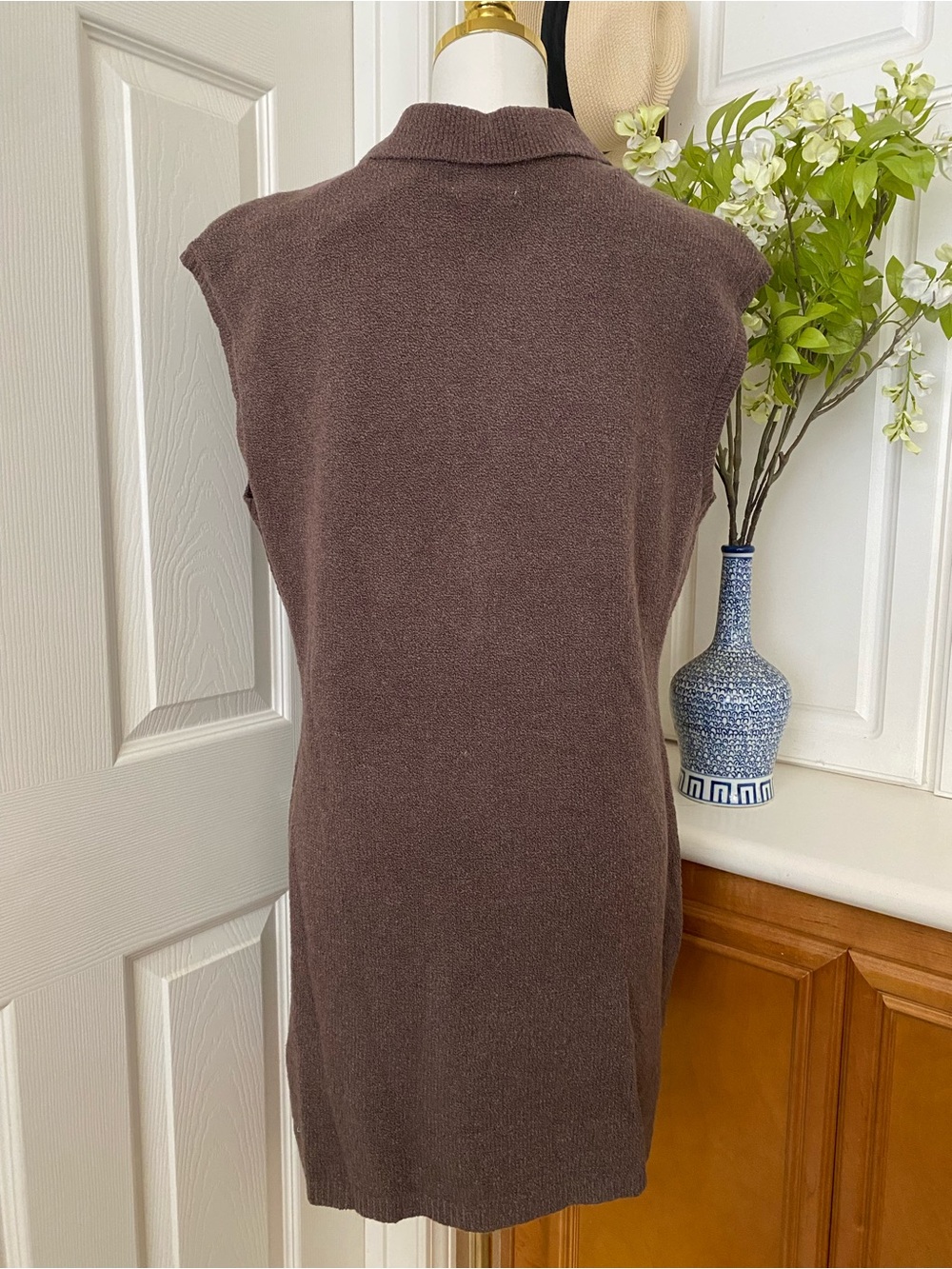Universal Thread Brown Sleeveless Polo Mini Dress - Picture 2 of 9